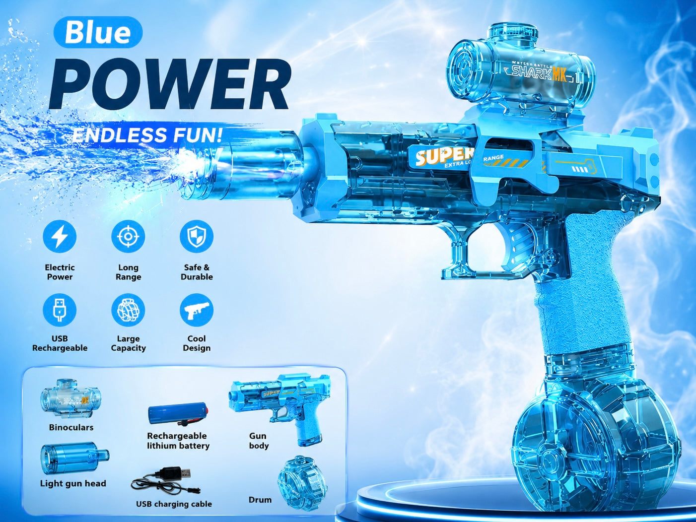 DELTAONE LIGHT WATER GUN FOR KIDS